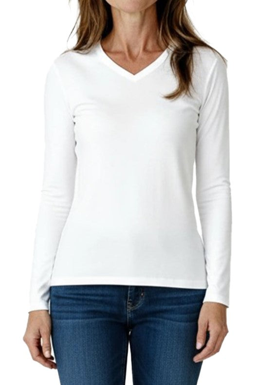 Beyond the Basics Long Sleeve V Neck Tee