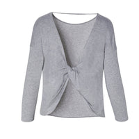 Long Sleeve Draped Back Top - Clearance Rack