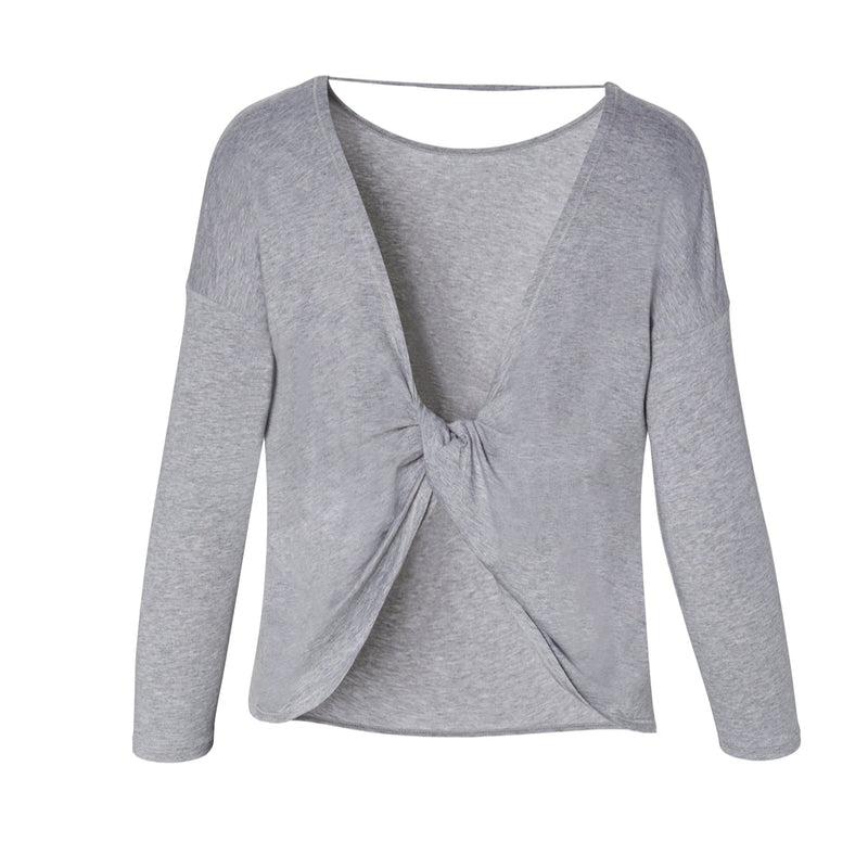 Long Sleeve Draped Back Top - Clearance Rack
