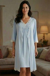 Leslie Tank Chemise Robe Set