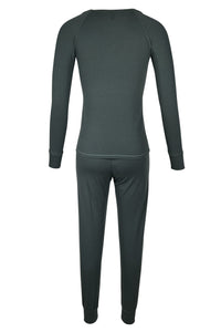 Olivia Long Sleeve Henley Loungewear Set