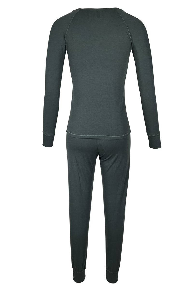 Olivia Long Sleeve Henley Loungewear Set
