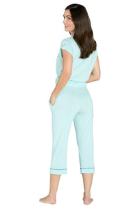 Arya Short Sleeve Cropped Pant PJ Set - Sales Rack - Twelve Eighty Eight PJ Sets twelveeightyeight.com