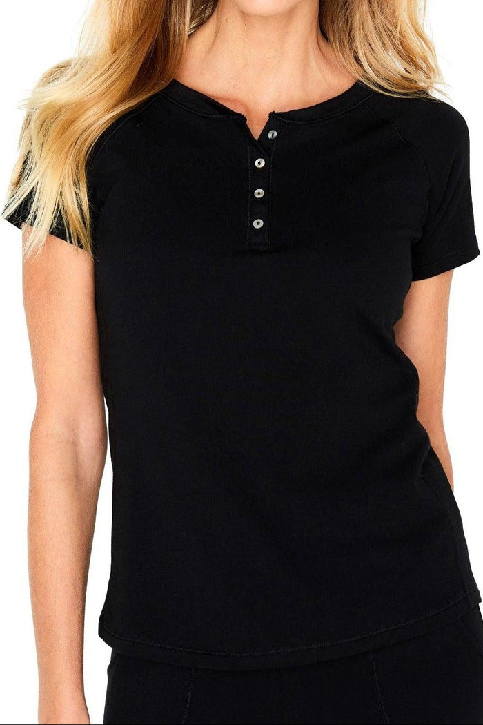 Short Sleeve Henley Tee - Twelve Eighty Eight Layering twelveeightyeight.com