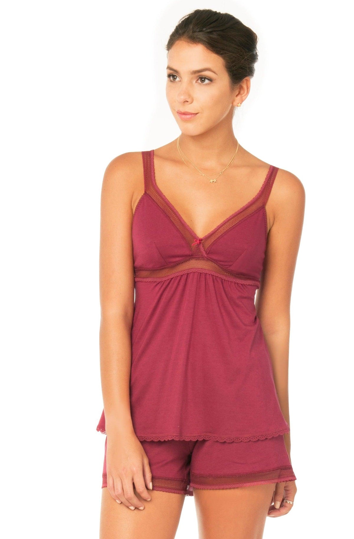 Rebecca Tank Strap Camisole, Boxer PJ Set - Sales Rack - Twelve Eighty Eight PJ Set twelveeightyeight.com